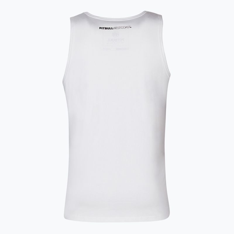 Pánske tielko Pitbull West Coast Tank Top Slim Fit Lycra Small Logo white 2
