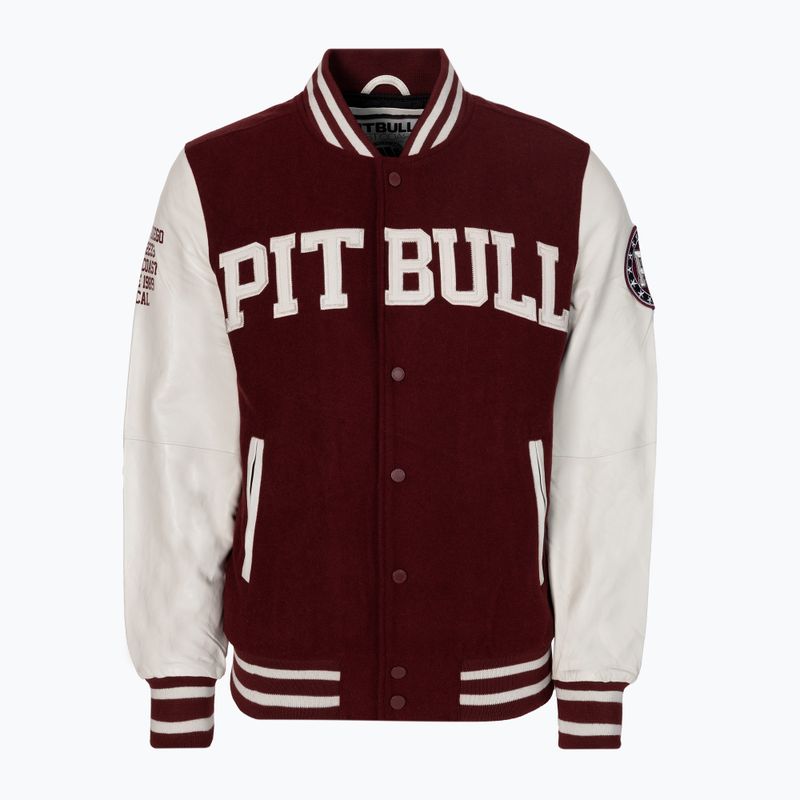Pánska bunda Pitbull West Coast Varsity Melton Wilson white