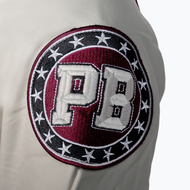 Pánska bunda Pitbull West Coast Varsity Melton Wilson white 3