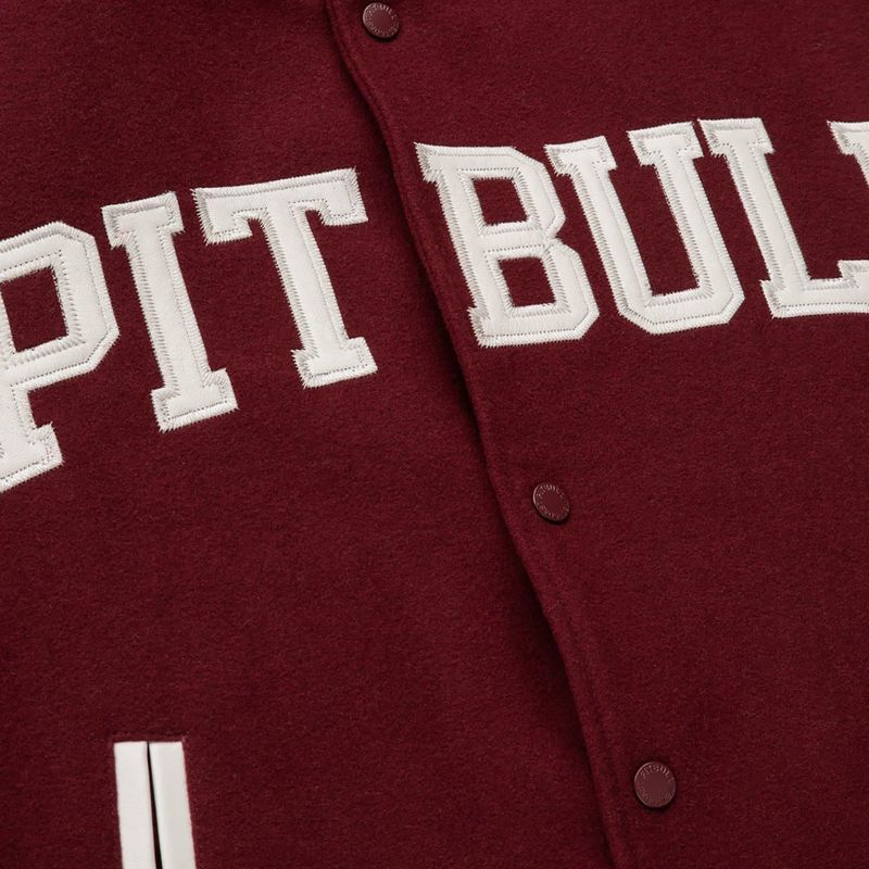 Pánska bunda Pitbull West Coast Varsity Melton Wilson white 5