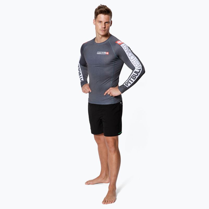 Pánsky chránič Rashguard s dlhým rukávom Pitbull West Coast Rash L-S Hilltop grey/melange 2