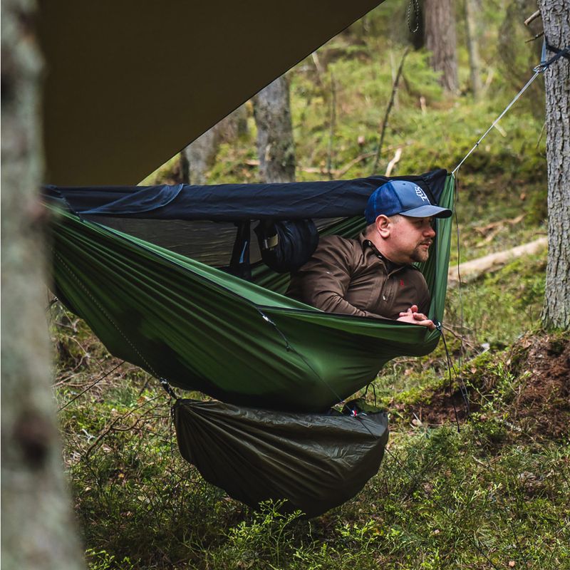 Turistická hojdacia sieť Lesovik Draka zelená 11