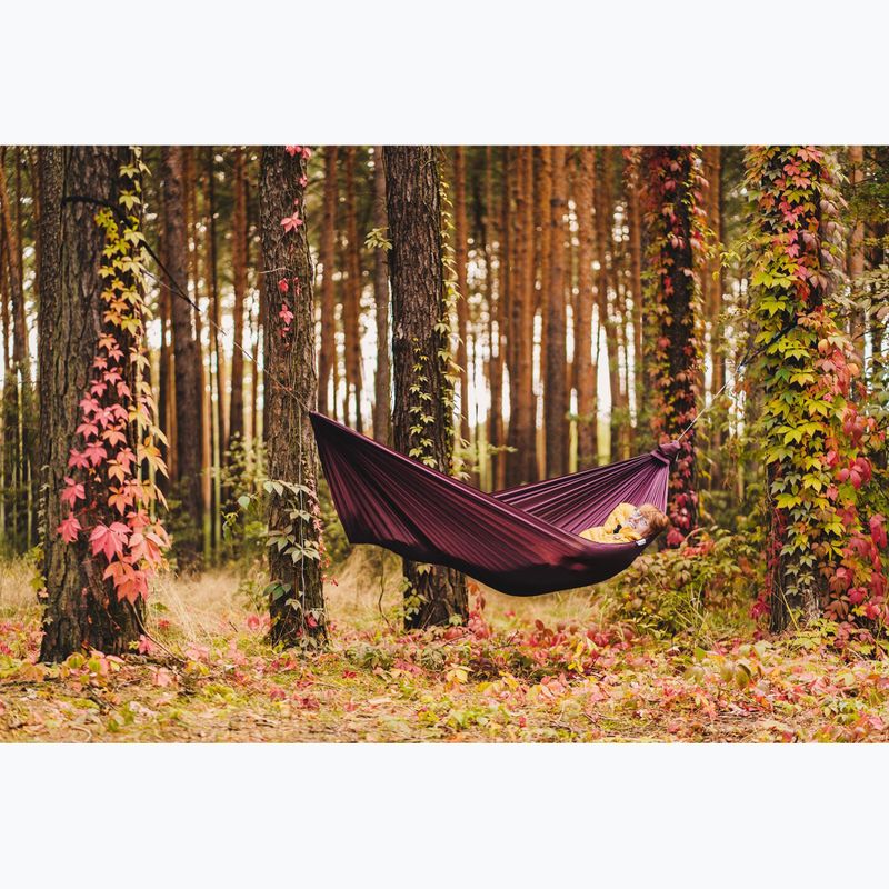 Turistická hojdacia sieť Lesovik Spirit burgundy ron 3