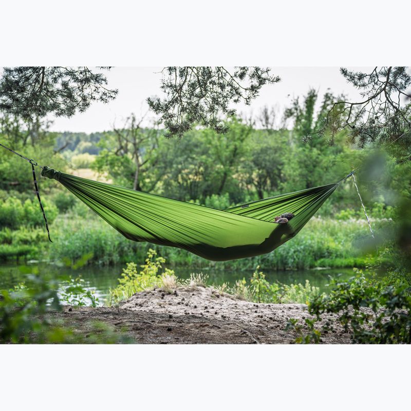 Turistická hojdacia sieť Lesovik Bright treetop green 2