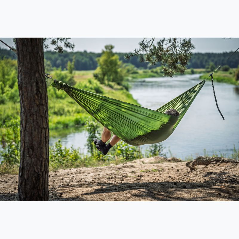 Turistická hojdacia sieť Lesovik Bright treetop green 5