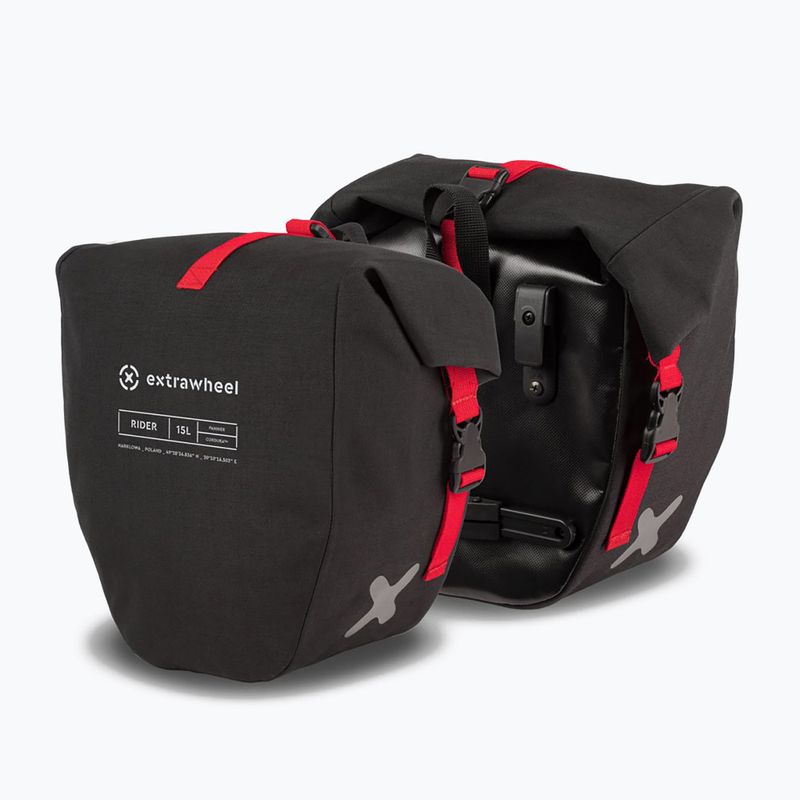 Brašne na bicykel Extrawheel Rider Premium 15L 2 ks čierne E113