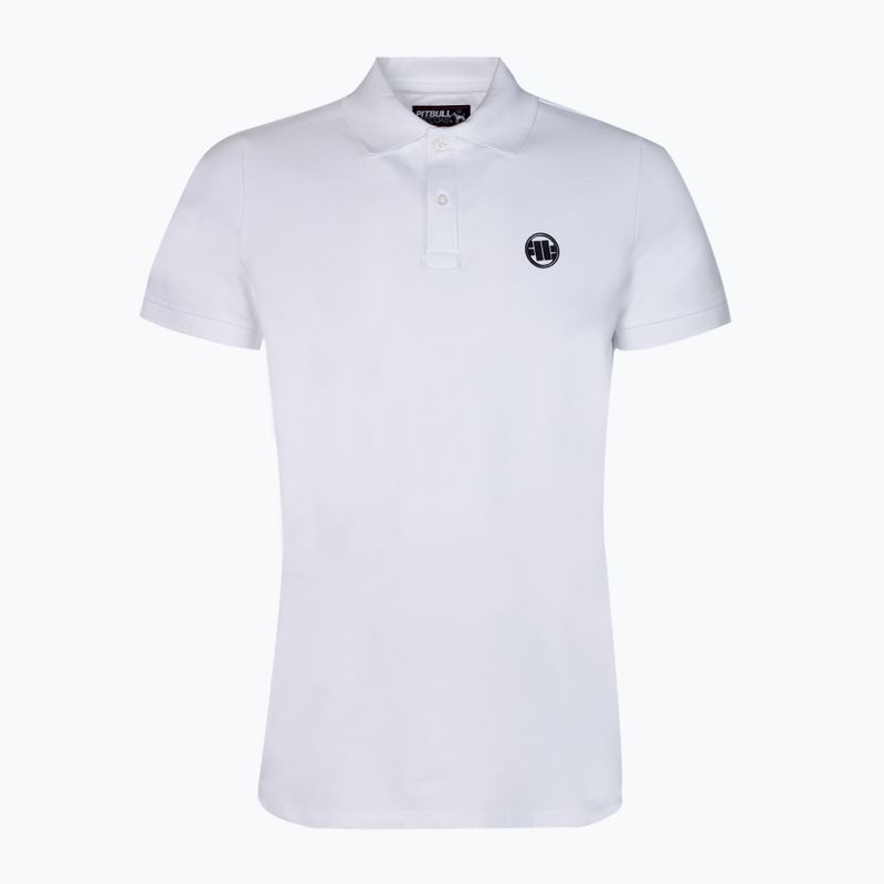 Pánske polo tričko Pitbull West Coast Polo Slim Logo white