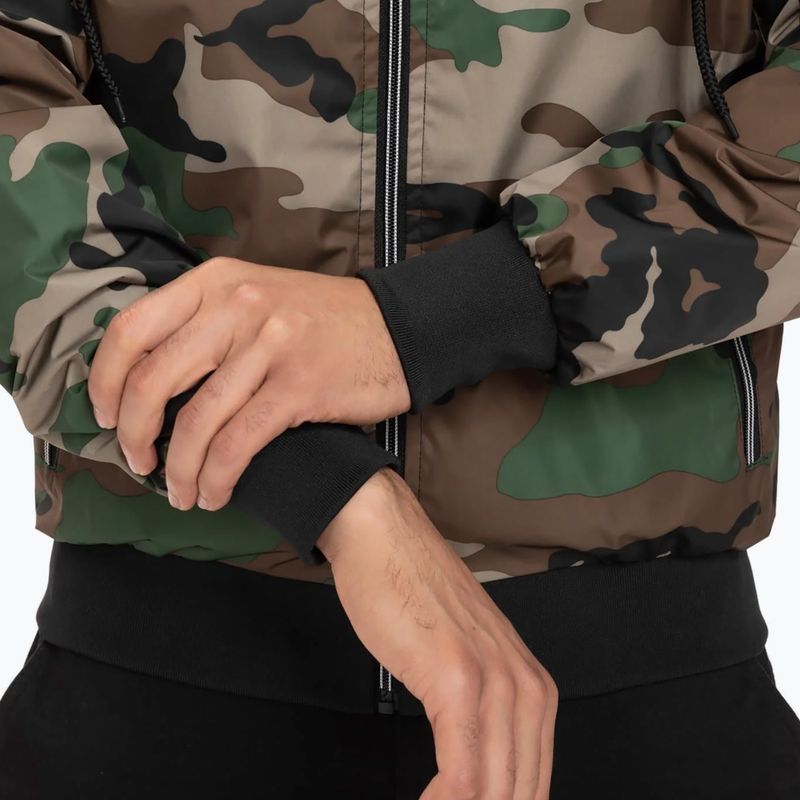Pánska bunda Pitbull West Coast Athletic s kapucňou z nylonu woodland camo 5