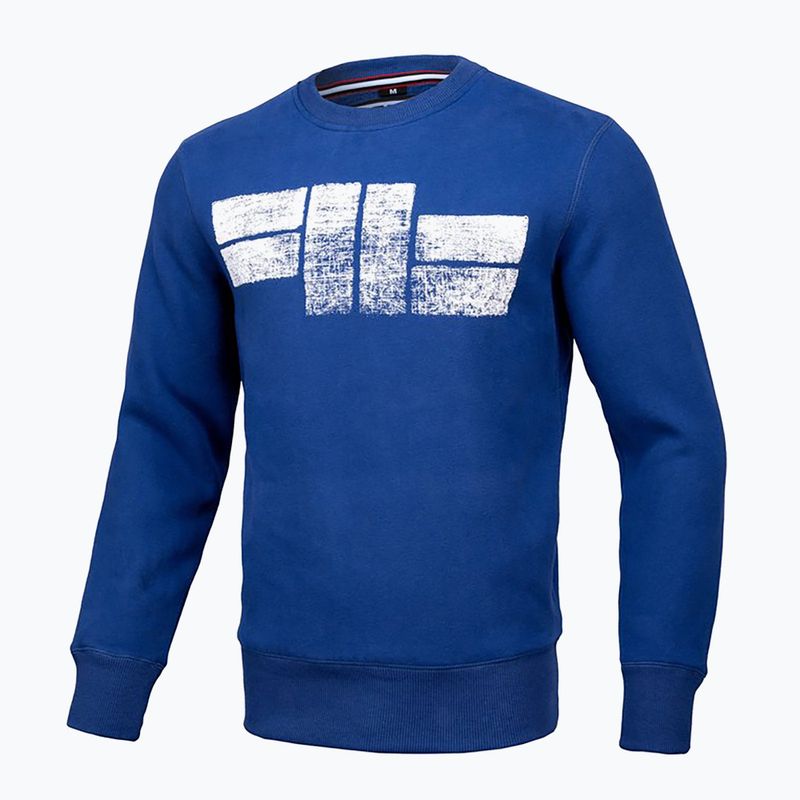 Pánska mikina Pitbull West Coast Crewneck Classic Logo royal blue