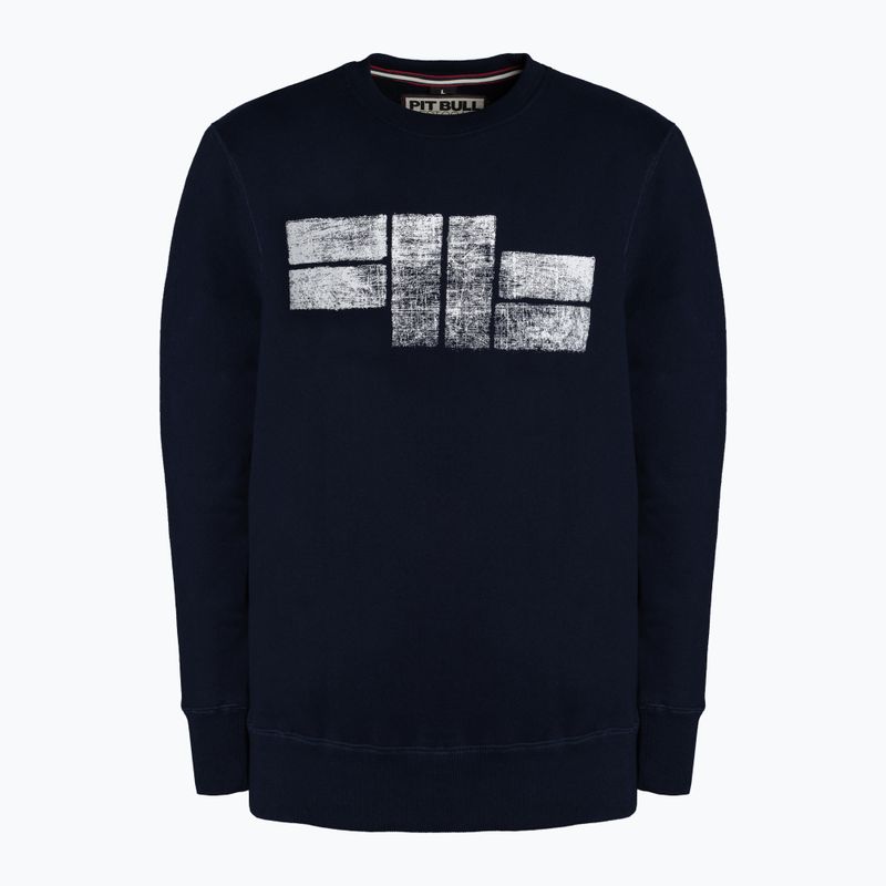 Pánska mikina Pitbull West Coast Crewneck Classic Logo dark navy
