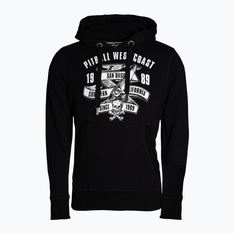 Pánska mikina Pitbull West Coast Hooded Oldschool Razor black