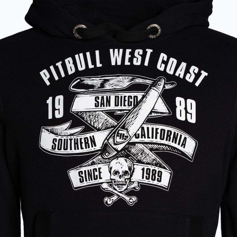 Pánska mikina Pitbull West Coast Hooded Oldschool Razor black 3