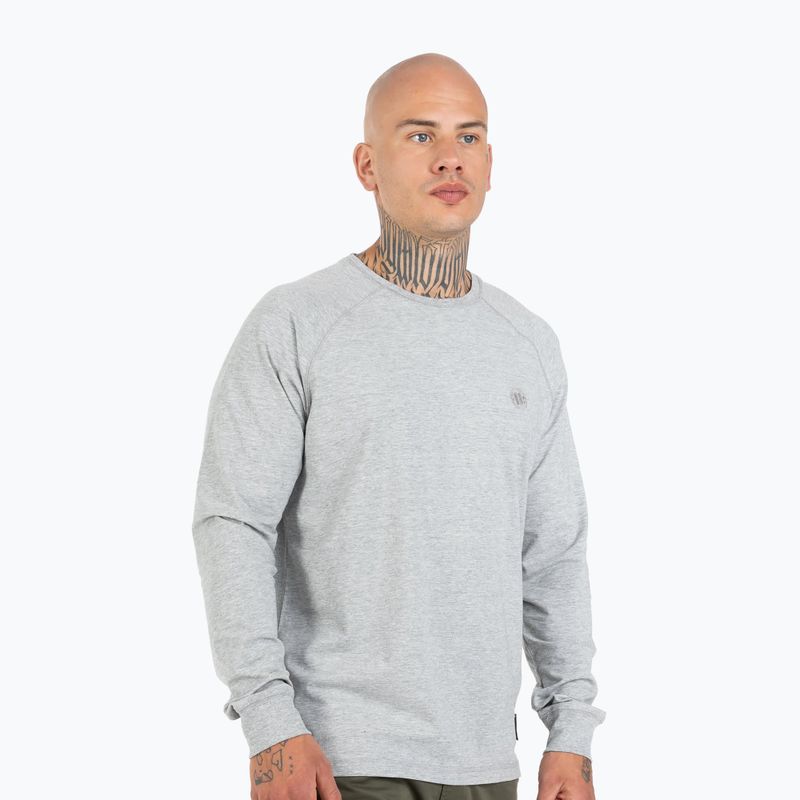 Pánska mikina Pitbull West Coast Small Logo Spandex 210 grey/melange