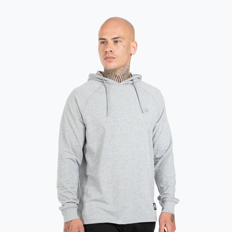 Pánska mikina Pitbull West Coast Hooded Small Logo Spandex 210 grey