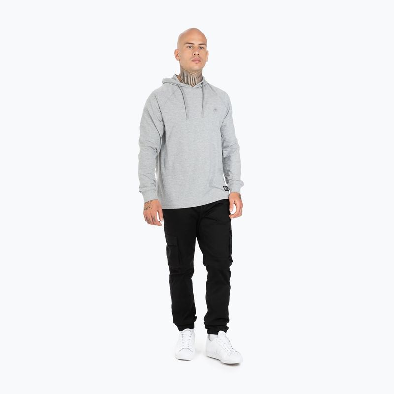 Pánska mikina Pitbull West Coast Hooded Small Logo Spandex 210 grey 2