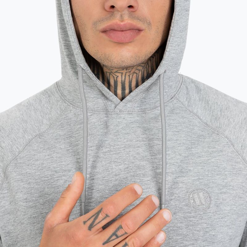 Pánska mikina Pitbull West Coast Hooded Small Logo Spandex 210 grey 5