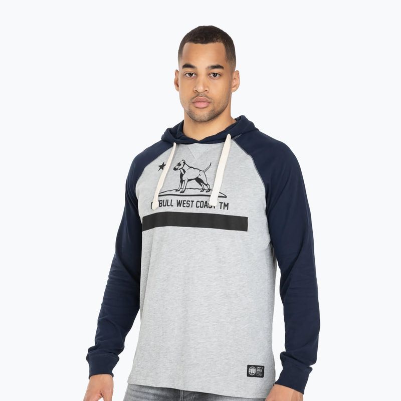 Pánska mikina Pitbull West Coast Hooded California 210 grey/dark navy