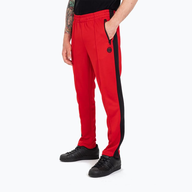 Pánske nohavice Pitbull West Coast Oldschool Track Pants Raglan red