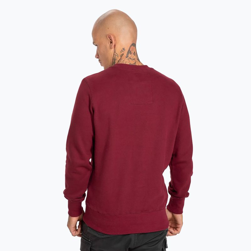 Pánska mikina Pitbull West Coast Crewneck Classic Logo burgundy 3