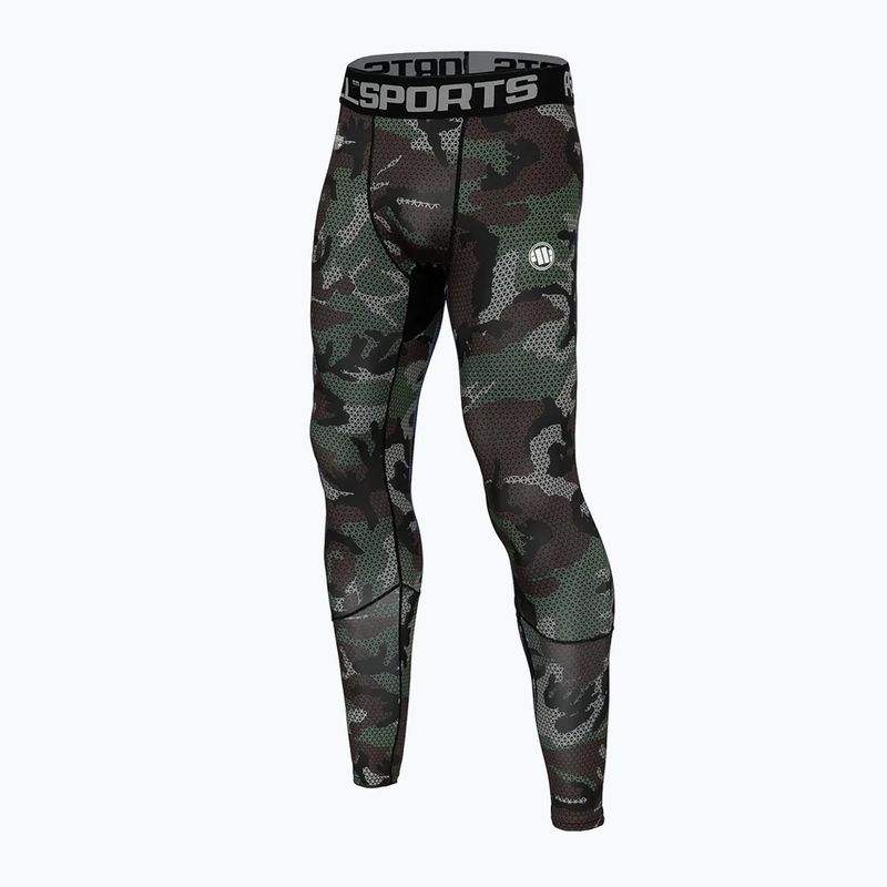 Pánske legíny Pitbull West Coast Net Camo Woodland Camo woodland camo