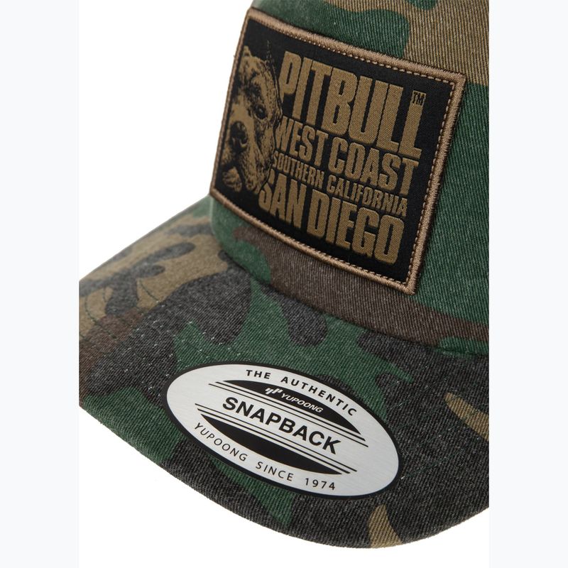 Pánska čiapka Pitbull West Coast Mesh Snapback ,,Blood Dog" Camo Trucker wood/black 3