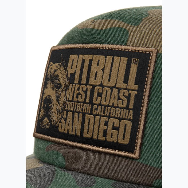 Pánska čiapka Pitbull West Coast Mesh Snapback ,,Blood Dog" Camo Trucker wood/black 4