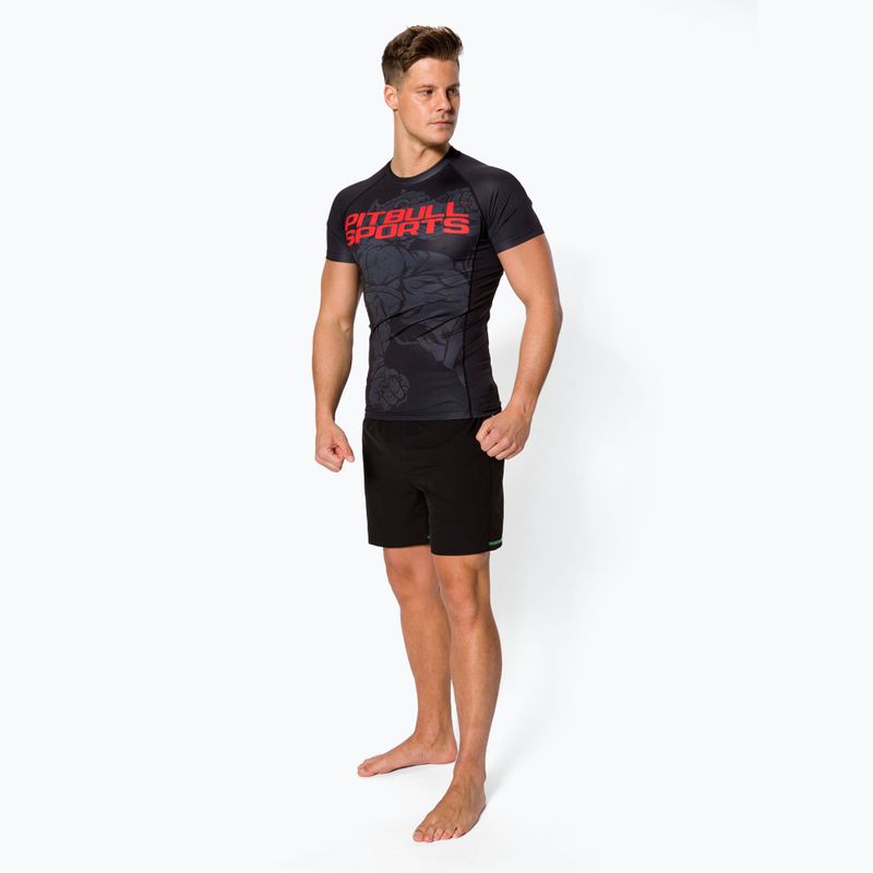 Pánsky chránič Rashguard Pitbull West Coast T-S Rash Master Of Muay Thai black 2