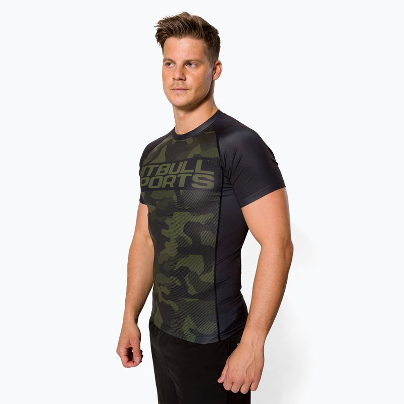 Pánsky chránič Rashguard Pitbull West Coast T-S Rash Dillard olive camo