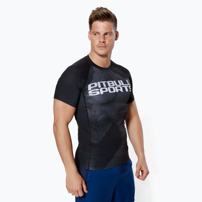 Pánsky chránič Rashguard Pitbull West Coast T-S Rash Master Of Boxing black
