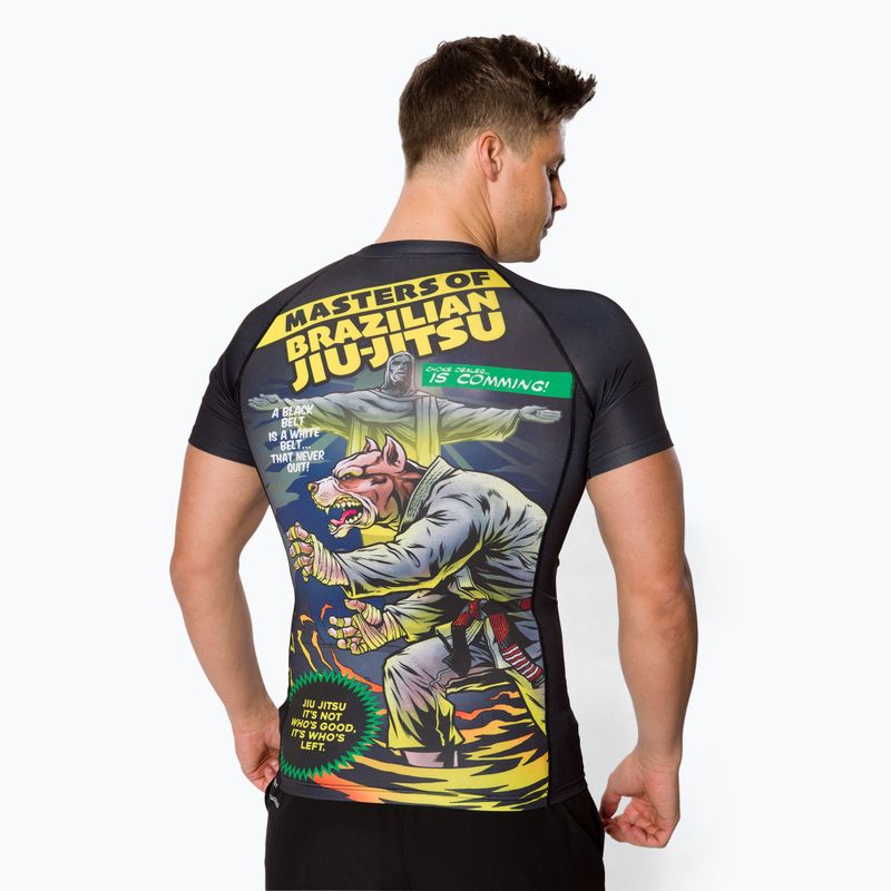 Pánsky chránič Rashguard Pitbull West Coast T-S Rash Master Of BJJ black 3