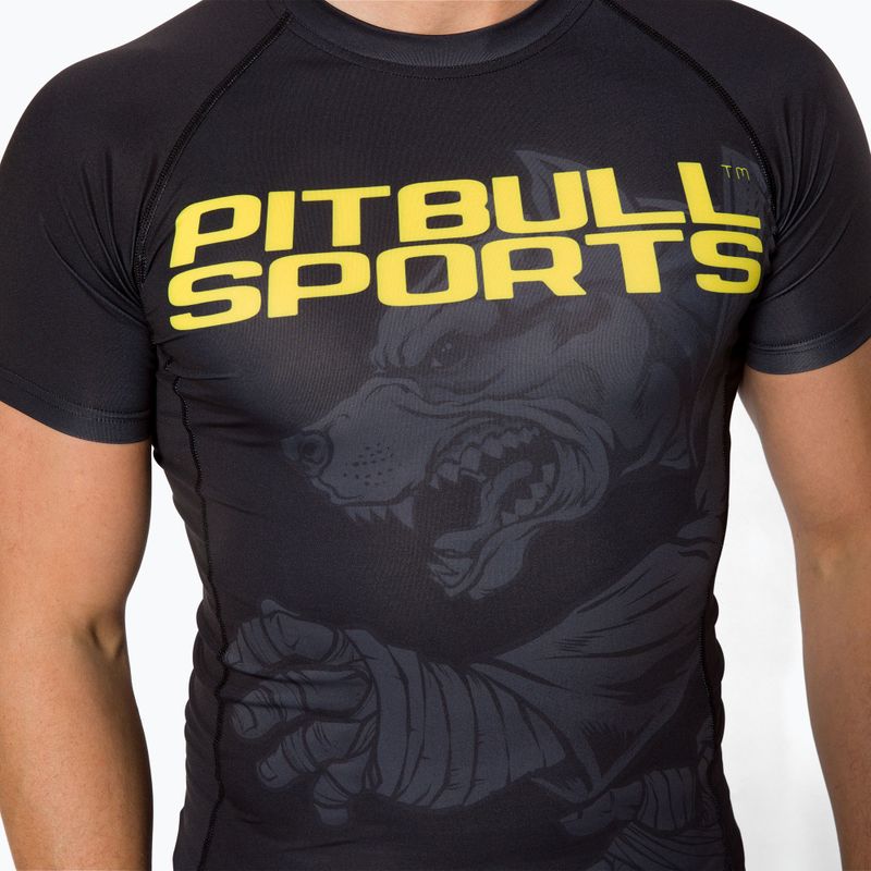 Pánsky chránič Rashguard Pitbull West Coast T-S Rash Master Of BJJ black 4