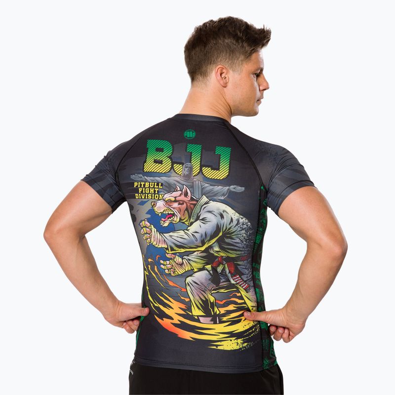 Pánsky chránič Rashguard Pitbull West Coast Rash T-S Masters Of BJJ black 3