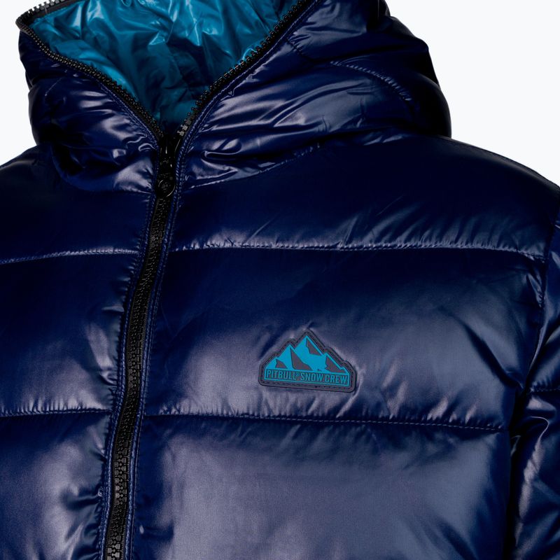 Pánska páperová bunda Pitbull West Coast Quilted Hooded Shine dark navy 3