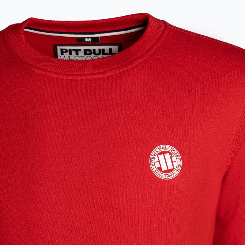 Pánska mikina Pitbull West Coast Crewneck Small Logo red 3