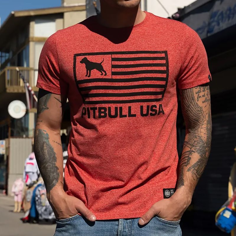 Pánske tričko Pitbull West Coast T-S Pitbull West Coast USA red 7