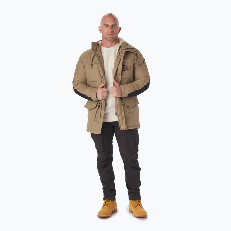 Pánska zimná bunda Pitbull West Coast Gunner Hooded Parka dark sand 2