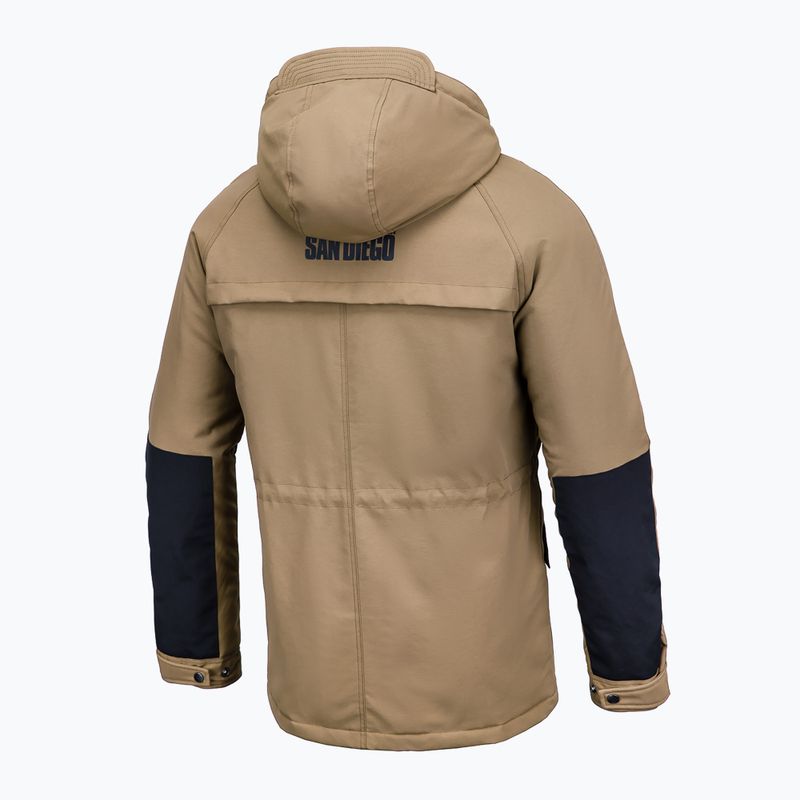 Pánska zimná bunda Pitbull West Coast Gunner Hooded Parka dark sand 5