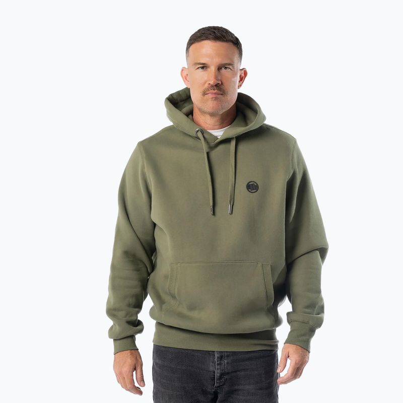 Pánska mikina Pitbull Small Logo Hooded olive