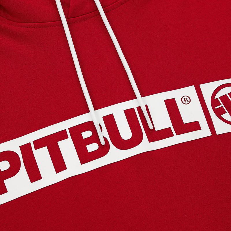 Pánska mikina Pitbull West Coast Hooded Hilltop Terry Group red 6