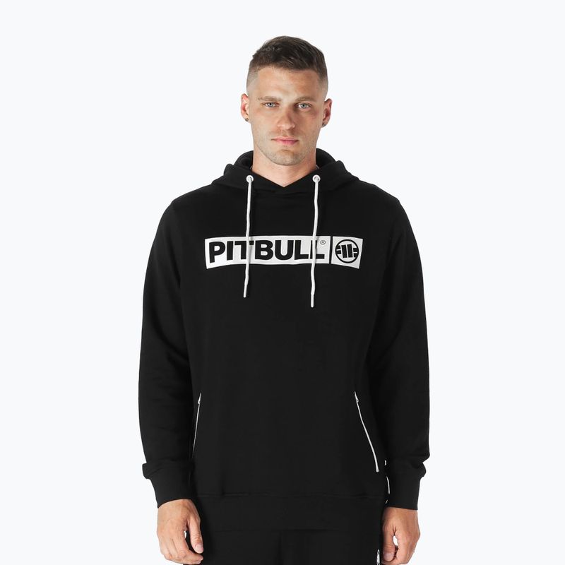 Pánska mikina Pitbull West Coast Hooded Hilltop Terry Group black