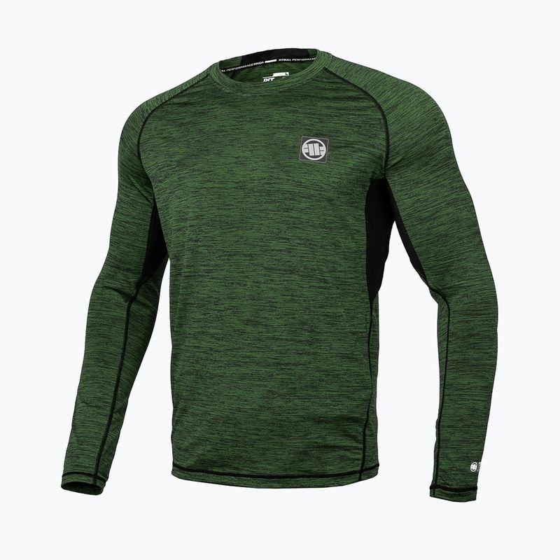 Pánsky chránič Rashguard s dlhým rukávom Pitbull West Coast Performance Small Logo olive 7