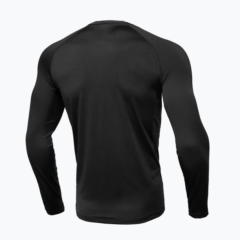 Pánsky chránič Rashguard s dlhým rukávom Pitbull West Coast Performance Small Logo black 7