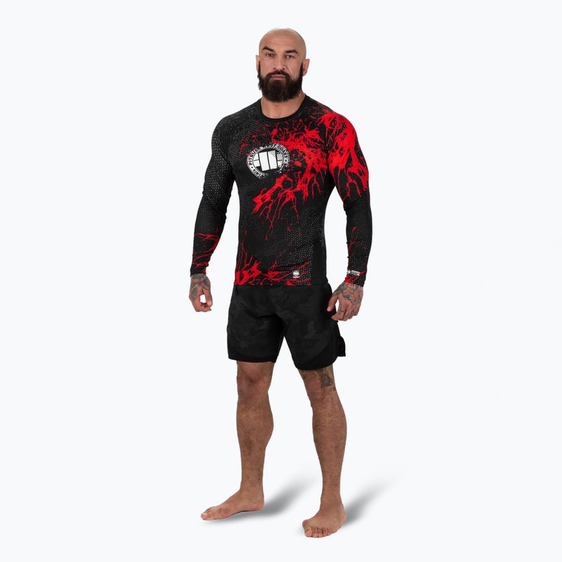 Pánsky Rashguard longsleeve Pitbull Rashguard Blood Dog II black 2