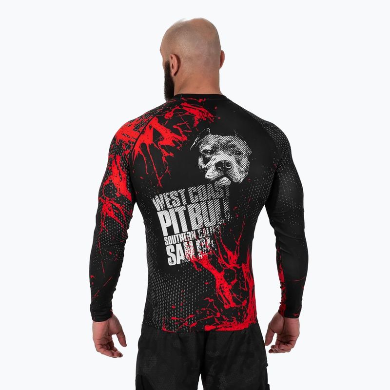 Pánsky Rashguard longsleeve Pitbull Rashguard Blood Dog II black 3