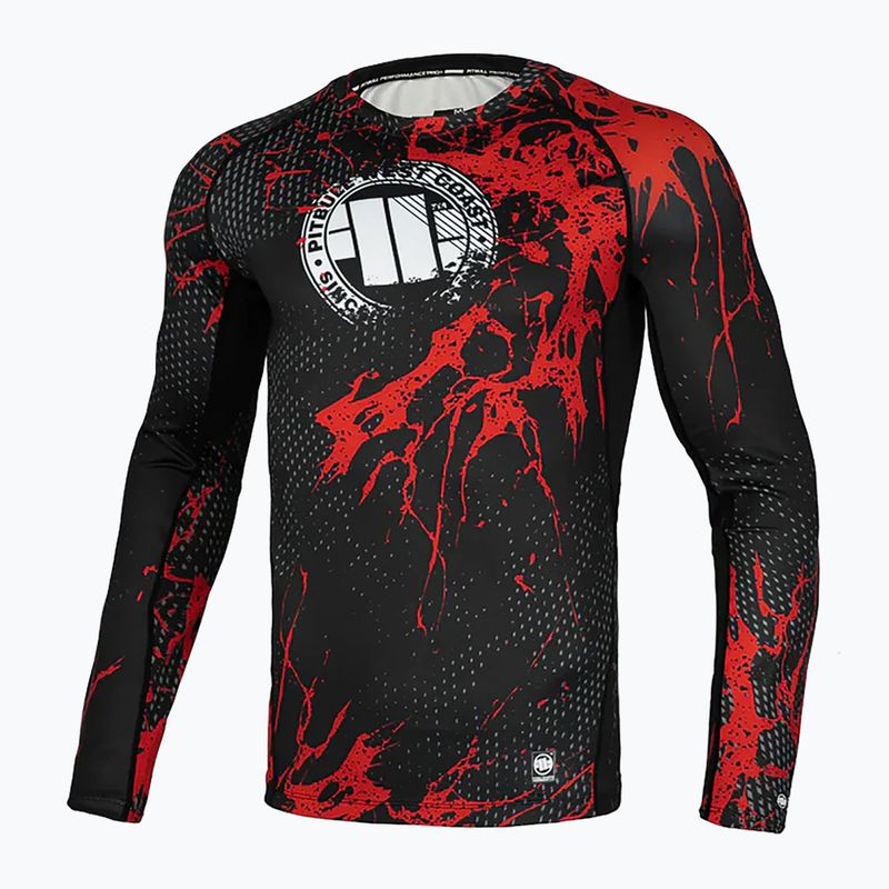 Pánsky Rashguard longsleeve Pitbull Rashguard Blood Dog II black 7