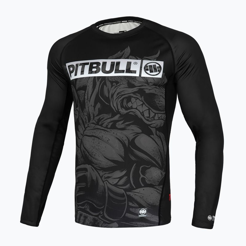 Pánsky chránič Rashguard s dlhým rukávom Pitbull West Coast Masters of MMA Hilltop Rash black
