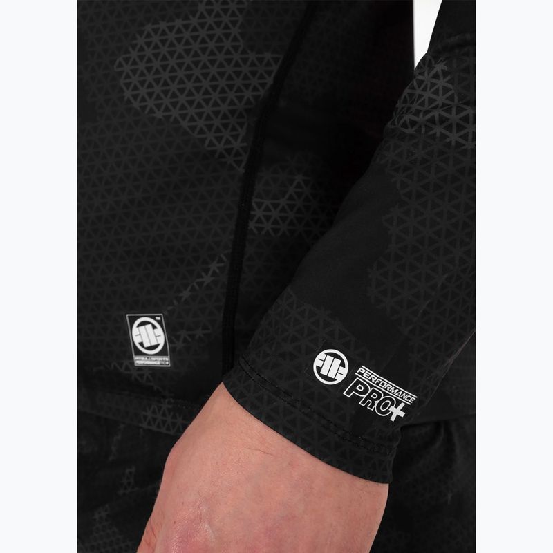 Pánsky chránič Rashguard s dlhým rukávom Pitbull West Coast Net Camo 2 Rash black camo 6