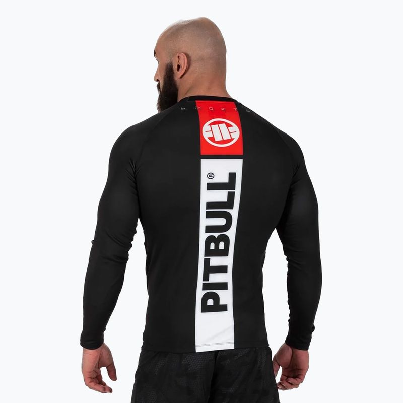 Pánsky Rashguard longsleeve  Pitbull Rashguard Hilltop Sports black 3