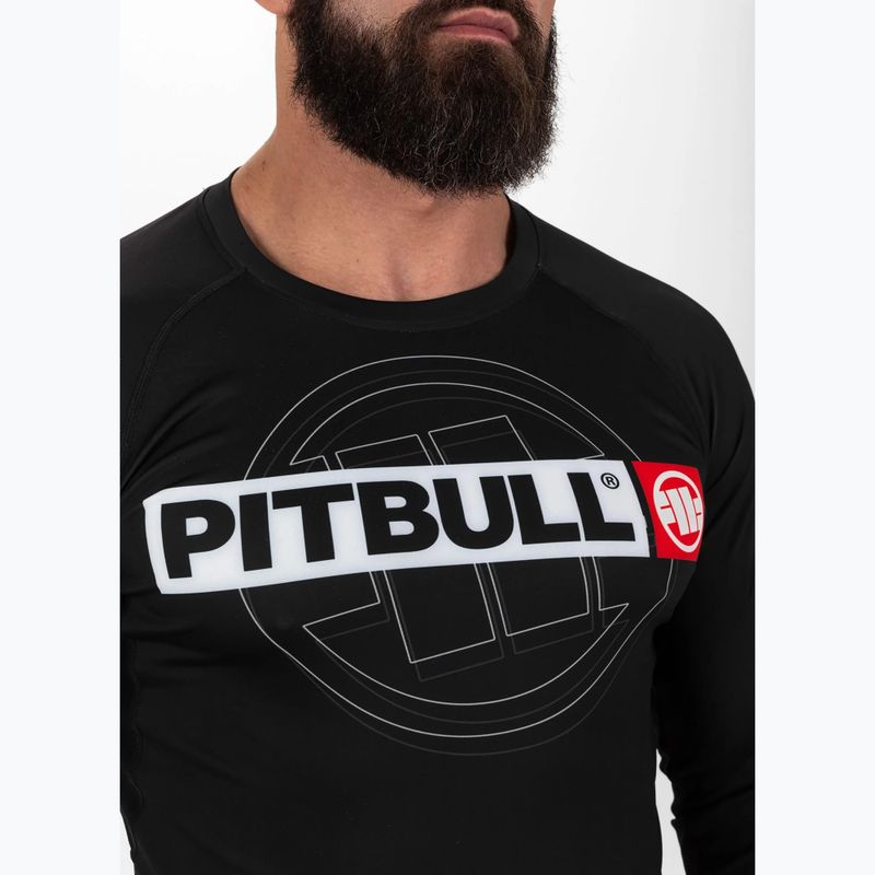 Pánsky Rashguard longsleeve  Pitbull Rashguard Hilltop Sports black 4