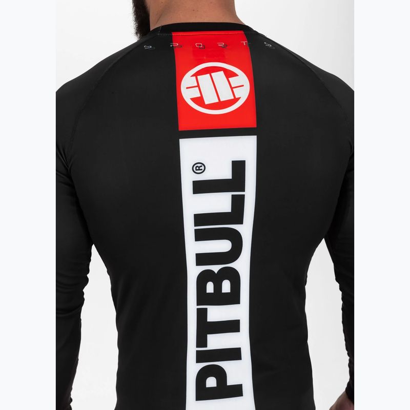 Pánsky Rashguard longsleeve  Pitbull Rashguard Hilltop Sports black 5